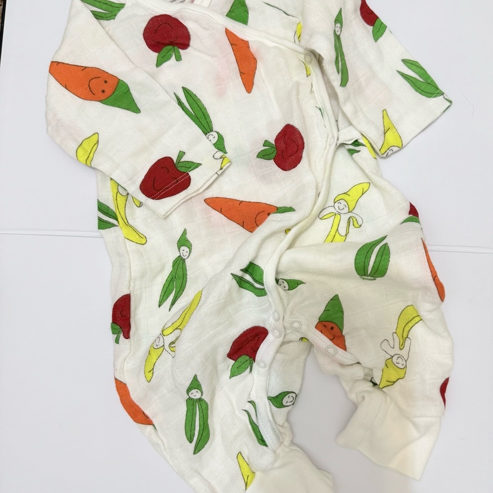 Under the Nile wrap button veggie onesie
